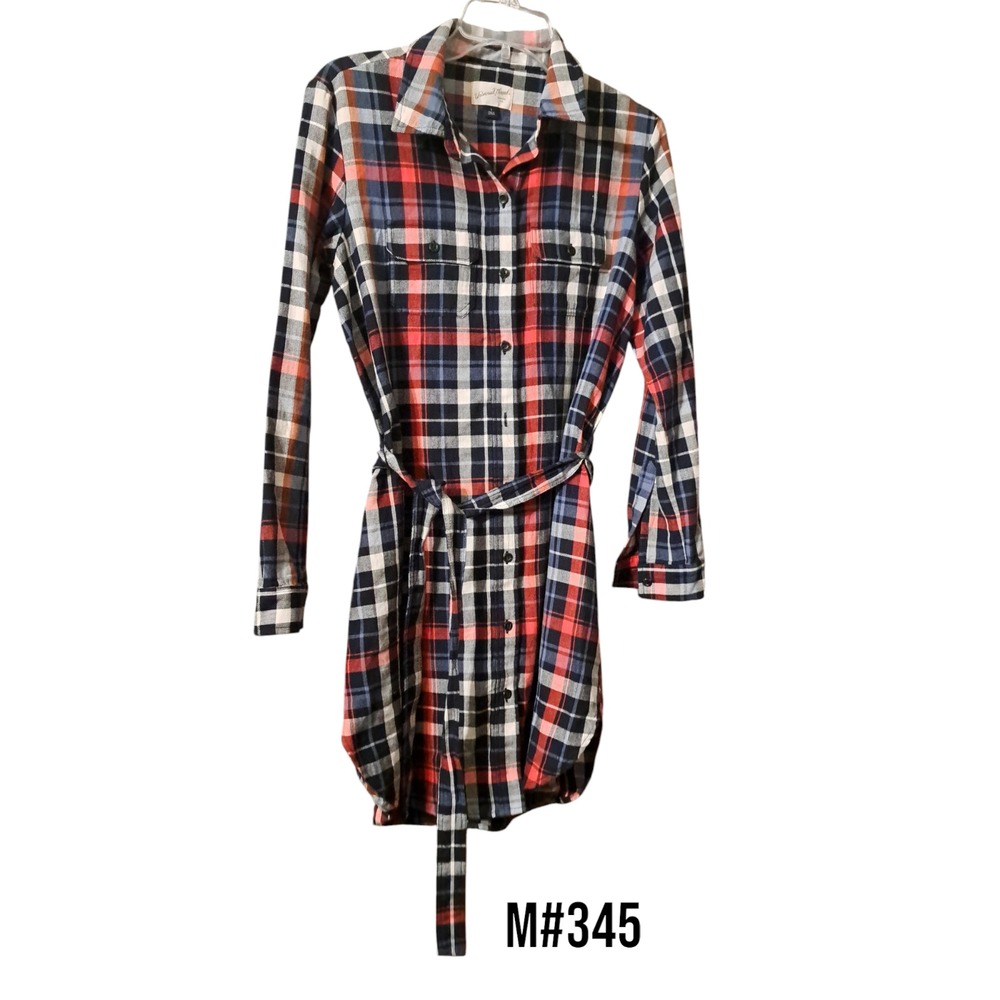 ***Universal Thread Shirt Dress Rd Wht Bl Sz S M#345 - Picture 1 of 3